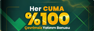 Her Cuma %100 Çevrimsiz Yatırım Bonusu